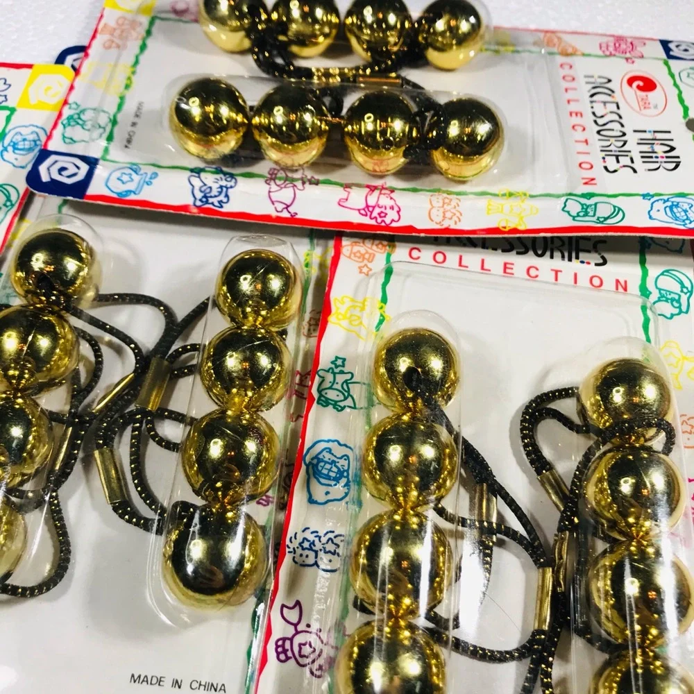 Gold Ball Vintage Hair Accessories Streetwear kidcore 80s 90s throwback